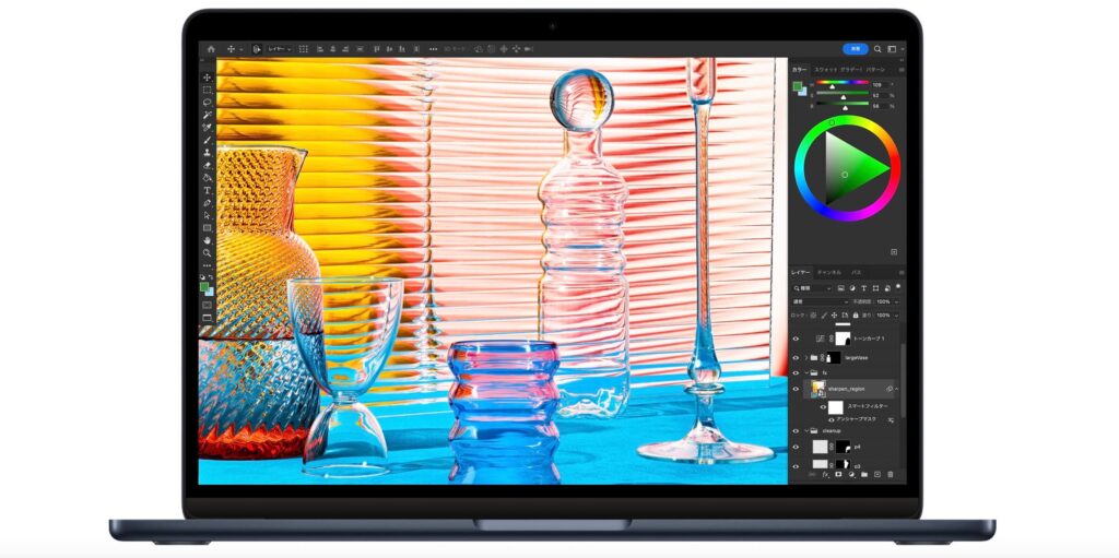 M2MacBookAirのキッドナイトカラーの画像